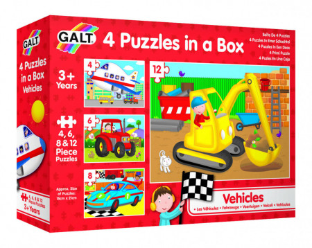 Set 4 puzzle-uri Vehicule (4, 6, 8, 12 piese) - Img 4