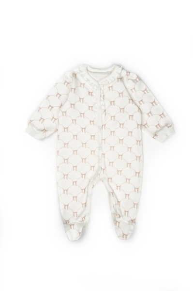 Set de 10 piese pentru nou nascut, Bow, powder, 100% bumbac organic, BabyCosy - Img 3