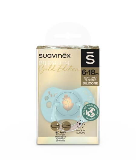 Suzeta fiziologica SX Pro din silicon 6-18 luni Albastru Gold Premium - Img 4
