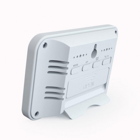 Termometru si higrometru digital de camera, ceas cu alarma, memorie, suport expandabil, alb, AirBi LINE BI1053 - Img 3