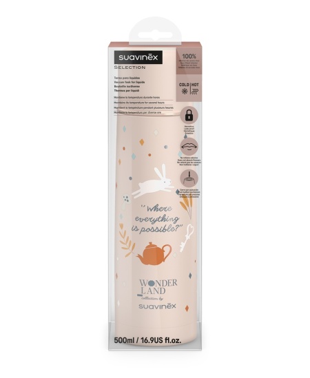 Termos pentru lichide Wonder, 500 ml, roz, Suavinex - Img 2