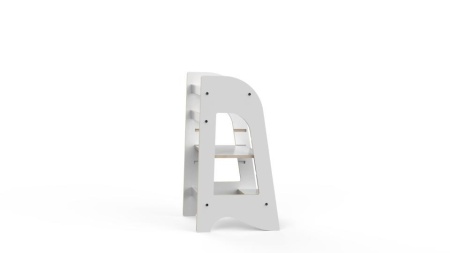 Turn de invatare MamaToyz Learning Tower din MDF, Alb - Img 3