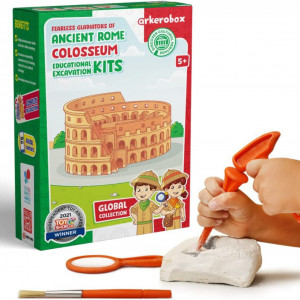 Arkerobox - Set arheologic educational si puzzle 3D, Roma antica, Colosseum