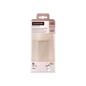 Biberon din silicon, 240ml, Colour Essence SX Pro debit mediu, nude - Img 2
