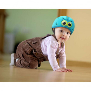 Casca protectie bebelusi cu spuma flexibila, ultrausoara, reglabila, 7-24 luni, albastra, SafeHead Baby Owl, SHB002 - Img 5