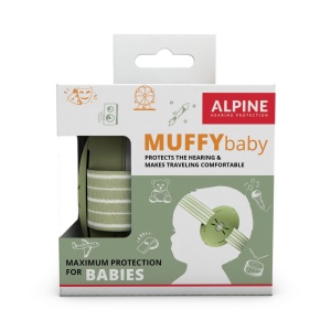 Casti antifonice pentru bebelusi, ofera protectie auditiva, SNR 23, verde, ALPINE Muffy Baby Green ALP27464 - Img 6