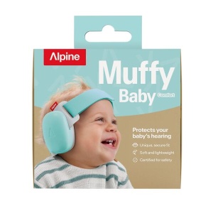 Casti antifonice pentru bebelusi si copii pana la 4 ani, ofera protectie auditiva, SNR 24, ALPINE Muffy Fresh Aqua, ALP20157 - Img 2