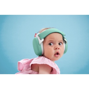 Casti antifonice pentru bebelusi si copii pana la 4 ani, ofera protectie auditiva, SNR 24, verde, ALPINE Muffy Baby Sage Green ALP29734 - Img 7