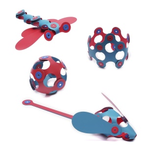 Clixo® joc magnetic de construit - Itsy Flamingo & Turcoaz (18 piese) - Img 4