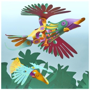 Clixo® joc magnetic de construit - Pasari tropicale (22 piese) - Img 4