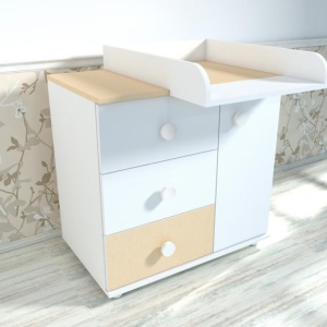 Comoda cu blat de infasat MyKids Kombo Alb Cappuccino D102