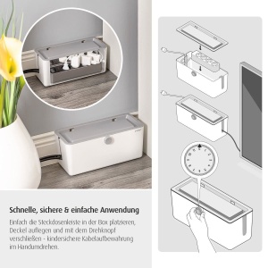 Cutie protectie cabluri, stechere si prelungitoare, Reer CableGuard 78020 - Img 12