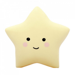Lampa de veghe cu LED, cu oprire cronometrata, forma stea, galbena, Lumilu Sweet Dreams Star, Reer 52265