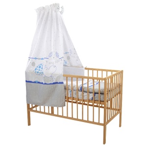 Lenjerie MyKids My Zoo Albastru 5 Piese 120x60 cm