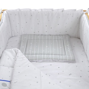 Lenjerie MyKids My Zoo Albastru 5 Piese 120x60 cm - Img 4