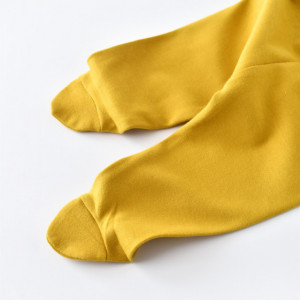 Pantaloni cu Botosei - Bumbac organic Galben (Marime: 3-6 Luni) - Img 4