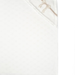 Paturica pentru nou nascut, 100% bumbac organic, Bow, BabyCosy, stone - Img 2