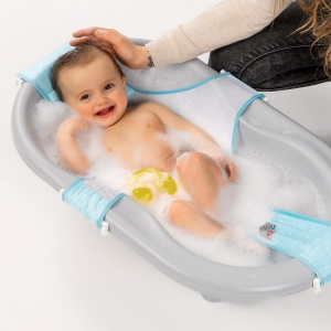 Plasa de baie pentru cadita bebelusului MyHappyBath Sling, reglabila, fara BPA, 0+ luni, Reer 76072 - Img 7