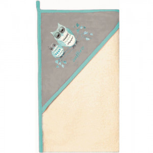 Prosop de baie cu gluga imprimeu velur 80 x 80 cm Womar Zaffiro AN-OW-01 - Img 8