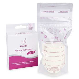 Pungi depozitare lapte matern la congelator, 180 ml, gradate, transparente, 20 bucati, ELANEE 711-00 - Img 2