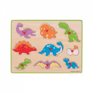 Puzzle din lemn incastru - Dinozauri - Img 3