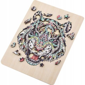 Puzzle Lemn Tigru, 135 piese, 30x22.5 cm Grafix GR400062 - Img 8