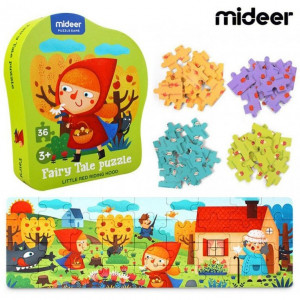 Puzzle poveste – Scufita rosie, 36 piese Mideer MD3061 - Img 2