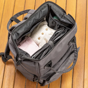 Rucsac multifunctional cu aleza pentru schimbat scutecul bebelusului, din plastic reciclat, Reer Growing Backpack 84221 - Img 6