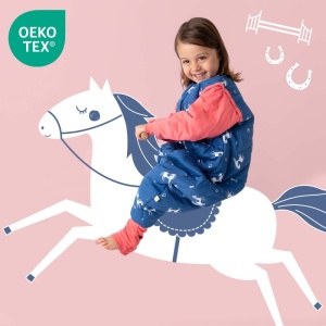 Sac de dormit cu picioruse si maneca lunga detasabila Horses 80 cm + manseta 2.5 Tog - Img 3