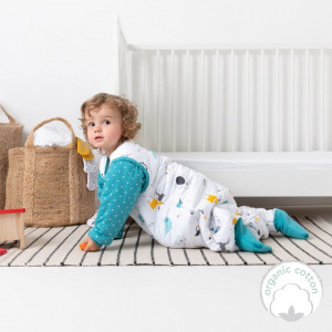Sac de dormit cu picioruse si maneca lunga detasabila Polar Pals 90 cm + manseta 2.5 Tog - Img 4