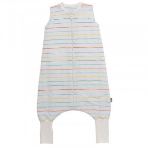 Sac de dormit cu picioruse si talpa antiderapanta Rainbow Stripes 110 cm + manseta 1.0 Tog