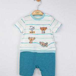 Salopeta de vara pentru bebelusi Koala, Tongs baby (Culoare: Albastru, Marime: 3-6 Luni) - Img 2