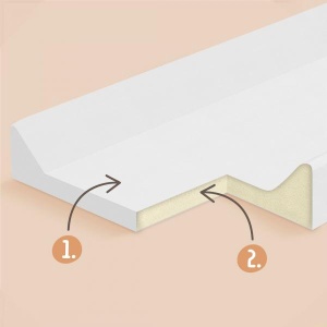 Saltea de infasat bebe moale 70x47,5 Klups 436 Walk in the Clouds Mint - Img 2