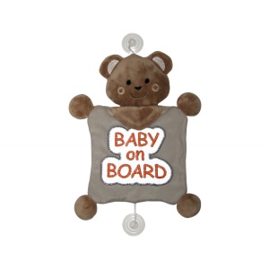 Semn reflectorizant Baby on Board BabyJem, rosu