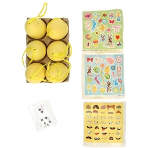 Set 6 oua pentru Paste cu 3 foi cu stickere si 12 ochi miscatori Grafix GR810034G - Img 4