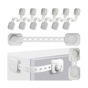 Set 6 sisteme de siguranta multifunctionale reglabile 23.3 cm, cu lacat Iso Trade MY6843