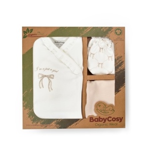 Set de 5 piese pentru nou nascut, Bow, stone, BabyCosy
