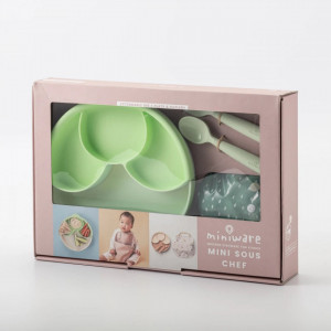 Set diversificare hrana bebelusi Miniware Mini Sous Chef 100% din materiale naturale biodegradabile, 6 piese, Hot succulent - Img 6