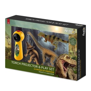 Set proiector tip lanterna & 3 figurine - Dinozauri