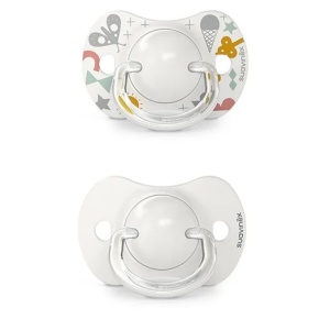 Suzeta fiziologica SX Pro din silicon, 2 buc 0-6 luni gri A walk in the park