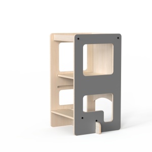 Turn de invatare multifunctional Kule Flip, Gri, MamaToyz - Img 3