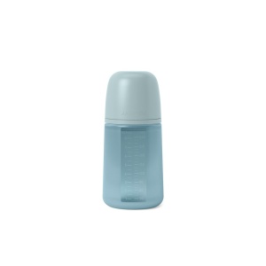 Biberon din silicon, 240ml, Colour Essence SX Pro debit mediu, albastru