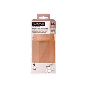 Biberon din silicon, 240ml, Colour Essence SX Pro debit mediu, rosu - Img 6