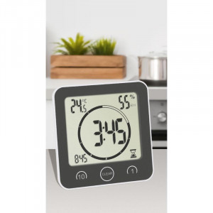 Ceas digital cu timer si termohigrometru pentru bucatarie si baie TFA 60.4001.10 - Img 5
