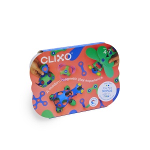 Clixo® joc magnetic de construit - Crew Albastru & Verde (30 piese) - Img 2