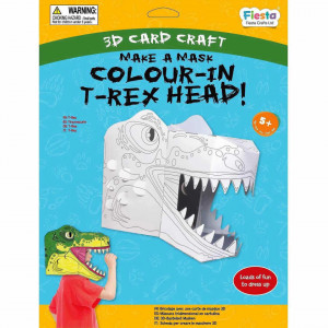 Coloreaza-ti propria Masca 3D T-Rex Fiesta Crafts FCT-3042 - Img 4