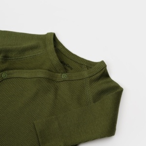 Cutie 4 piese pentru nou nascut - 100% bumbac organic - Verde, BabyCosy - Img 4