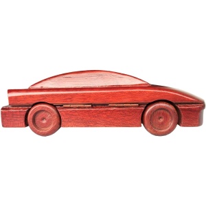 Cutie suport pixuri din lemn, design in forma de masina 19.5x7.5x5.5 cm OEM - Img 2
