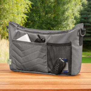 Geanta multifunctionala 2in1, cu aleza pentru schimbat scutecul bebelusului, din plastic reciclat, Reer Growing Organiser Bag 84071 - Img 8