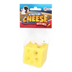 Jucarie antistres Cascaval cu 2 soriceii elastici, 5 cm Toi-Toys TT35098A - Img 2